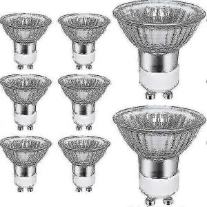 Ampoules Halog&egrave;nes Gu10, Lot De 8 Spots Halog&egrave;nes Gu10 50 W, 220-240 V Ca, 700 Lumens, 2700 K Blanc Chaud - Neuf