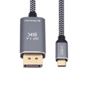 CHECARZHN--NO1-Câble Réversible Displayport Vers Usb C 8 K, Dp Source Vers Usb 3.1 Type C Mâle, Displays Hdtv Cordon Pour Ordinateur Portable 1,8 M - Neuf