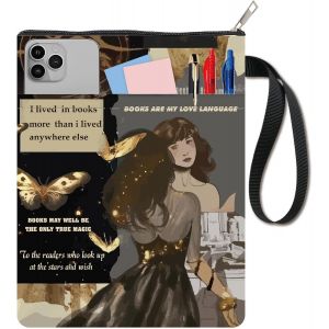 Eryi-Protège Livres Papillon Zippé Avec Pochette Supplémentaire Lavable En Tissu Pour Livres De Poche Livres À Couverture Rigide Cadeaux Pour Rat De Bibliothèque 11 X 8,6 Pouces - Neuf