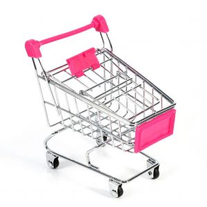 Hjlian Mini Chariot De Supermarche Pour Perroquet, Oiseau, Animal De Compagnie, Croissance Intelligente, Chariot A Main, Modele De Jeu, Jouet Rose - Neuf