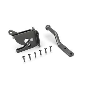 Porte Automatique De Serrure De Verrouillage En Métal Boulon De Verrouillage De La Gravité De L'Acier Loquet De La Clôture De Jardin-Noir-Vis De Fixation Fournies - Neuf