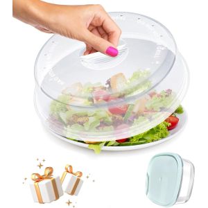 MEVRONISSHOP-Cloche Micro Onde | Couvercle Micro Ondes | Cloche Micro-Onde | Cloche Micro Onde Sans BPA | Cloche Micro Ondes | Couvercle Micro Onde | Cloche Micro Ondes 24 cm | Avec 1 boîtes Gratuits - Neuf