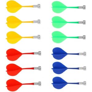 12pcs fléchettes magnétiques fléchettes de Rechange de sécurité Accessoires de Jeu d'intérieur Cible 4 mélange de Couleurs - Neuf