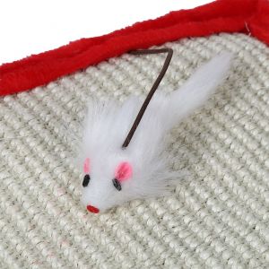 Hjlian Griffoir Pour Chat Et Chaton, Poteau D'entrainement Pour Lit, Canape, Tapis En Sisal Avec Jouet, Rouge - Neuf
