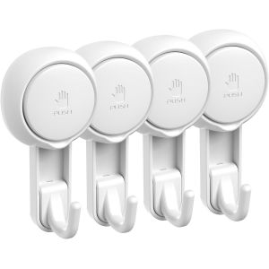 Crochet Ventouse Sous Vide Lot De 4, Ventouse Crochet Puissante Sans Per&ccedil;age, Crochet Mural &Agrave; Ventouse Salle De Bain R&eacute;sistants Jusqu'&Agrave; 5 Kg R&eacute;utilisables Pour La Salle De Bain Et[POU8807732] - Neuf