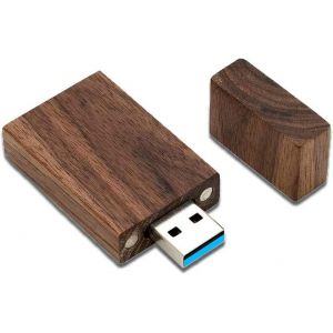64 Go Cl&eacute; USB 3.0 en Bois, Cl&eacute; USB 64 Go 3.0 Super-Speed Clef USB 64GB &Eacute;l&eacute;gante Flash Drive Thumb Drive Cadeau d'affaires ou Cadeau pour Amis,Noyer Noir - Neuf