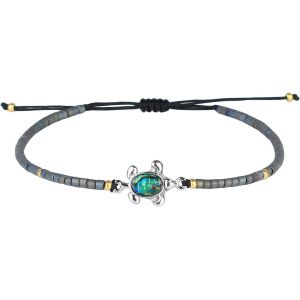 Kal-Femmes Bracelets Charmes Tortue Belle Bracelets En Perles De Miyuki Abalone Shell Bracelet D'amiti&eacute; R&eacute;glable - Neuf