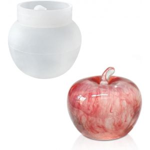 Moule En Silicone Pomme,Moule En Silicone Fruits,Moule Silicone Bougie,Moule En Silicone Pour Bougeoir Et Pot De Rangement,Diy R&eacute;sine &Eacute;poxy,Moule Polyvalent Pour Bougie,D&eacute;coration Maison Et Bijoux - Neuf