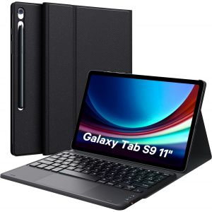 ChenQuanSarl-Clavier Tablette Samsung Tab S9,Touchpad Pour Samsung Galaxy Tab S9 11 ''2023,2 Canaux Bt,Mégnétique Détachable Azerty Clavier Pour Tab S9 (Sm-X710/X716B/X718U),Noir - Neuf