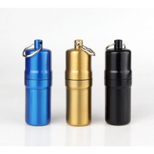 (Noir + Bleu + Or) Pack De 5 Cas De Cigarettes, Portable Imperméable En Cas De Cigarettes Avec Porte-Clés, À Tour De Cigarette De La Poche De La Boîte Pour Les Hommes Et Les Femmes - Neuf