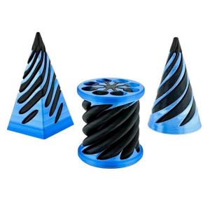 Lot de 3 sculptures en forme de c&ocirc;ne en spirale, pyramide impossible, imprim&eacute;es en 3D, figurine cylindrique en spirale - Yvan - Neuf