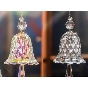 Lot de 2 carillons &agrave; vent en verre, attrape-soleil, ornements en cristal pour la d&eacute;coration int&eacute;rieure - Neuf