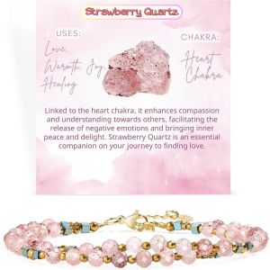 Eryi-Bracelet Femme De Pierre Naturelle Perles, Cristal 4mm Perle Pierres Précieuses Bijoux Femme Cadeau - Neuf