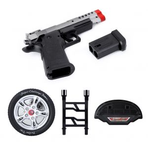 Pistolet Electrique Pour Enfants, Modele De Simulation, Tir Laser, Roue D'entrainement, Cible, Ensemble De Pistolets Jouets - Neuf