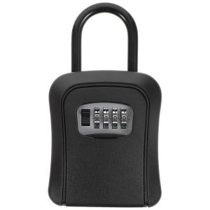 Coffre-fort &agrave; cl&eacute;s ext&eacute;rieur &eacute;tanche avec combinaison &agrave; 4 chiffres - Coffre-fort &agrave; cl&eacute;s en ABS et acier durable pour un stockage s&eacute;curis&eacute; des cl&eacute;s - Neuf