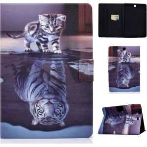 JGD-Housse pour Samsung Galaxy Tab A 9.7(SM-T550/T551/T555), Etui PU Portefeuille en Cuir Fonction Etui Flip Cover pour Samsung Galaxy Tab A 9.7 - Neuf