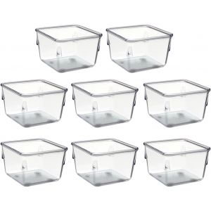 Chenquansarl-Organ Ur De Tiroir Modulaire, Boîte De Rangement Avec Plateaux Pour Bureau, Maison, Maquillage, Cuisine, Tiroir À Désordre (8 Pièces) (Plastique Cristal Transparent) - Neuf