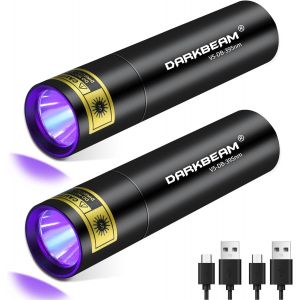 Uv Flashlight Black Light 395nm, Mini But Powerful Usb-C Rechargeable, Ultraviolet Flashlights For Pet Dog Urine, Resin Curing, 2 Packs - Neuf