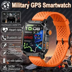 2025 Nouveau Pour Xiaomi Militaire En Plein Air Montre Intelligente Hommes Gps Bluetooth Appel 2.01 "Amoled Écran 3Atm Étanche Sport Smartwatch.Orange.3Atm Waterproof - Neuf