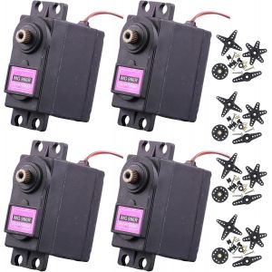 Sjzg-Micro Servomoteur Num&eacute;rique,4 Pi&egrave;ce 13 Kg 180&deg; Servo Num&eacute;rique,Digital Servomoteur,Digital Servo Moteur,Servomoteur A Engrenage En M&eacute;tal Pour Drones Rc,Bras Robot,Voiture Intelligente - Neuf