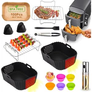 Ninja Air Fryer Accessories,Ninja Double Stack XL Air Fryer Accessories SL400EU 9.5L Air Fryer Accessories for SL400EU SL400EUCP Dual Basket Air Fryer Accessories BPA Free - Neuf