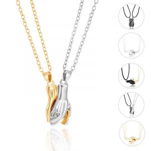 Lot De 5 Colliers Magn&eacute;tiques Pour Couple, Collier Aimant&eacute; Main Dans La Main - Neuf