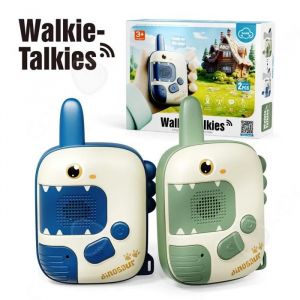C Talkie walkie enfants 2 PCS interphone sans fil bidirectionnel avec corde suspendue talkie-walkie en forme de dinosaure bleu et - Neuf