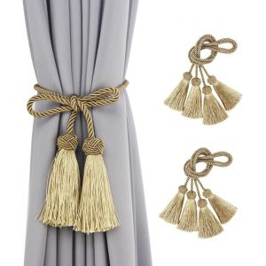 Ensemble de 4 Corde Decorative Gland embrasses de Rideaux (Or) a la Main pour la Maison et le Bureau - Neuf