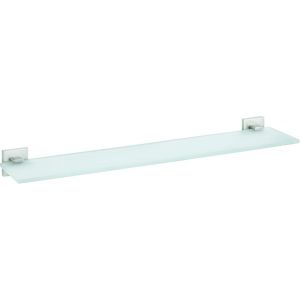KAL-® Deluxxe Tablette En Verre, Adhésif, Métal Chromé Finition Brillante, Design Délicat, Garanti Inoxydable, 50Mm X 600Mm X 118Mm - Neuf