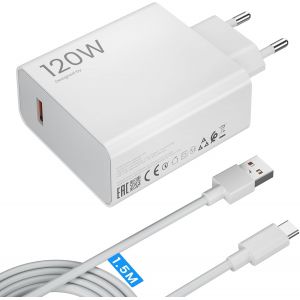 JGD-120W Chargeur Rapide, chargeur xiaomi 14T pro, HyperCharge pour XiaoMi 14, 13, 12, 13T, 12T, 12S pro, 12S Ultra, 13T Pro, Redmi Note K70, K60, K50, Black Shark 3, 4, 5 Poco X5, F4, 1.5M 6A C&acirc;ble - Neuf