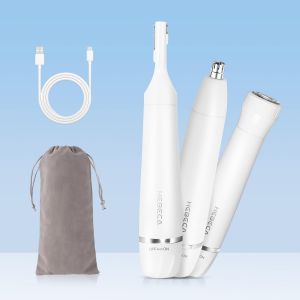 Tondeuse &Agrave; Poils De Nez Pour Femme, 3 En 1, Rechargeable Et &Eacute;tanche, Rasoir Pour Nez, Oreille, Sourcil, P&ecirc;che, Fuzz, L&egrave;vres, Menton Ft3001 - Neuf