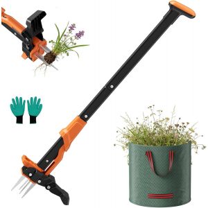 Ulteronixshop-Sarcloir de 85 &agrave; 100 cm &agrave; Longueur r&eacute;glable, Outil &agrave; Long Manche avec 4 Griffes, Outil Robuste pour arracher Les Racines de pissenlits, Outils de Jardinage pour la Cour et la pelouse - Neuf
