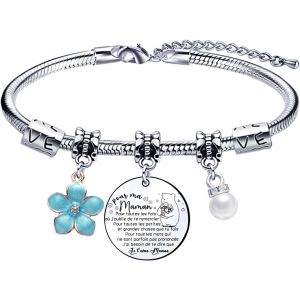 Eryi-Cadeau Fete Des Meres Maman Bracelets Cadeaux Maman Cadeau De Fête Des Mères Bracelet Maman Femmes Bijoux Bracelet Mère Cadeau D'anniversaire Maman D'amour - Neuf