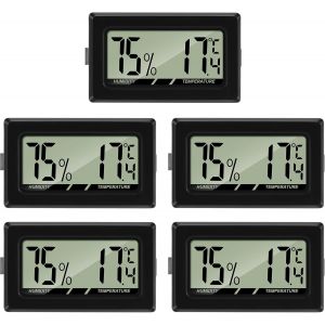 KAL-Thermomètre Hygromètre Mini Digital Lcd Température Humidité Testeur Portable Thermo Indicateur Pour Bureau Cuisine Humidors Incubateurs Reptiles 5 Pièces - Neuf