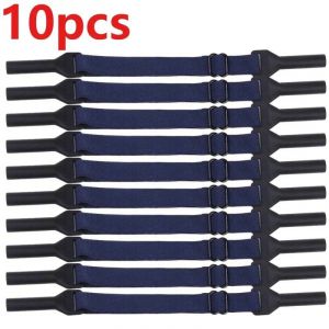 Retenue De Lunettes Réglable Et Durable, Sangle De Sport En Silicone, Poignée Antidérapante, Support De Lunettes De Soleil, Corde Parfaite Pour La Course À Pied--Dark Blue-10pcs - Neuf
