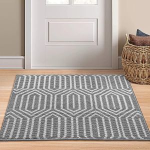 Tapis d'entr&eacute;e absorbant d'int&eacute;rieur 19,6 x 31,4 cm, envers en caoutchouc antid&eacute;rapant - Neuf