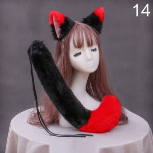 Costume De Cosplay Animal Renard Loup Oreilles Queue Ensemble Épingle À Cheveux Peluche - Neuf