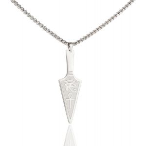 Kal-Collier Noeud Trinit&eacute; Celtique Collier Noeud Celtique Pendentif Croissant De Lune Ancienne Irlandaise Triangle Celtique Amulette De Protection En Acier Inoxydable Pour Hommes Et Femmes - Neuf