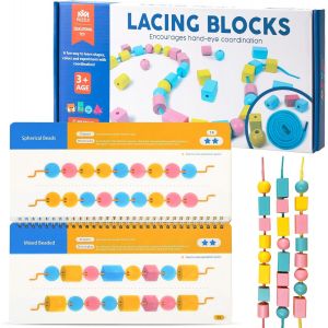ChenQuanSarl-Jouets &Agrave; Enfiler - Blocs G&eacute;om&eacute;triques Color&eacute;s - Jeu D'Enfilage - Jouet De Tri Pour Reconna&icirc;tre Les Couleurs Et Compter - Pour Enfants &Agrave; Partir De 3 Ans - Neuf