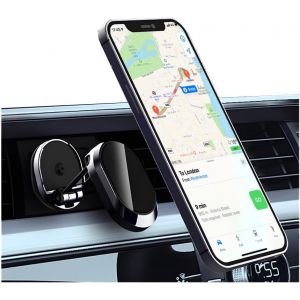 KALANKA-Support T&eacute;l&eacute;phone Voiture, Support De T&eacute;l&eacute;phone Portable Magn&eacute;tique pour Voiture - Facile &agrave; Utiliser Et &agrave; Ranger, Compatible avec Tous Les Mod&egrave;les, Fixation &agrave; Ventilation Rotation 720&deg;(Noir) - Neuf