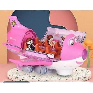 Avion jouet pour tout-petits, avion de ligne &eacute;lectrique rotatif &agrave; 360&deg; avec lumi&egrave;re et musique, cadeau pour enfants de 3 &agrave; 4 ans-J'ai - Neuf