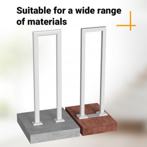 75cm Blanc Rampe d'escalier en forme de U fer hauteur main courante ext&eacute;rieur pour escalier, parapet - Neuf