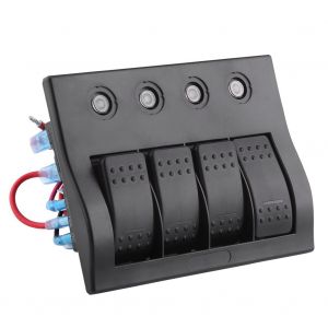 Interrupteur a bascule etanche a 3 broches, 4 positions, 12 V, 24 V, LED, pour voiture, camping-car, bateau - Neuf
