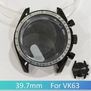 Ore-Boîtier Pour Montre Lunaire Vk63,Chronographe Arrière À Motif De Lune De 39.7mm,Pièces En Métal En Acier Inoxydable 316l Ou Bracelet De 20mm,Cadran Vk63--19 - Neuf