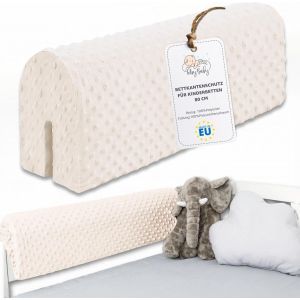 Ulteronixshop-Tour De Lit B&eacute;b&eacute; Respirant 80 Cm - Contour De Lits Pour Tout-Petits Protege Enfant Barreaux Ou Barriere Bebe Tours Mousse Berceau Protection Minky Beige Clair - Neuf