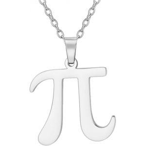 Kal-Collier Délicat Avec Symbole Pi Pendentif Léger En Acier Inoxydable Pour Mathématiques Physique Science Bijoux Stem Pour Femmes Et Hommes - Neuf