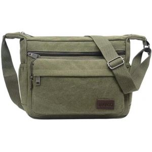 RFCBC-Sac à Bandoulière Homme Imperméable Multi-Poches,Sac de Voyage Décontracté en Toile pour Travail,l'école,Pêche,Camping,Randonnée - Neuf