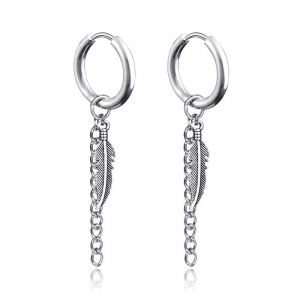 Style 6 - Boucles D'oreilles Créoles Unisexes Pour Hommes/Femmes,1 Paire,Pendentif Croix En Acier Inoxydable,Long Pampille,Punk Gothique,Bijoux,Meilleurs Cadeaux,Nouvelle Collection - Neuf