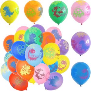 ChicSlick-Dinosaures Ballons, 100Pcs Dinosaure Anniversaire Ballons, Ballon Decoration Anniversaire, Dinosaur Ballons En Latex, Dinosaure Décorations De Fête, Decoration Anniversaire Dinosau[X2362] - Neuf