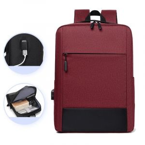 Sac À Dos Ordinateur Grande Capacité Imperméable Avec Port USB Confortable Violet 2 YONIS - Neuf